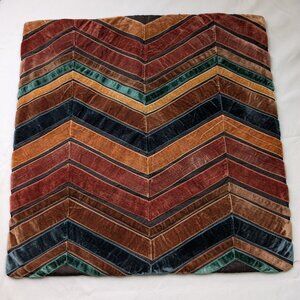 Pier 1 Velvet Chevron Pillow Cover 16 x 16 Inches